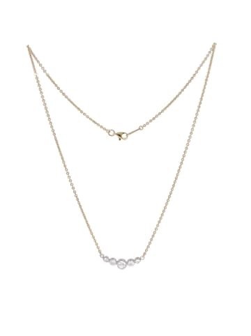 Luxxos Collier "bicolor mit Zirkonia 333 GG/WG" in Gold