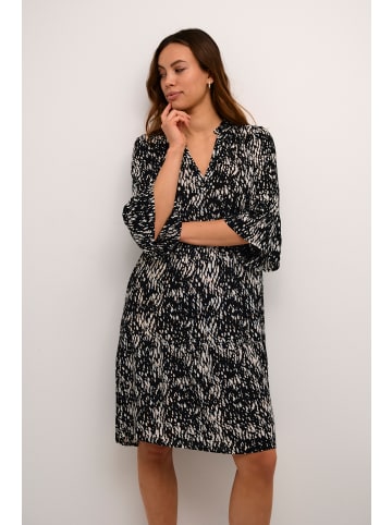 Kaffe Kleid KAhera in Black/White Graphic Snake