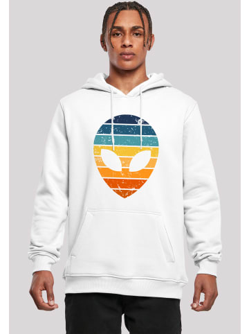 F4NT4STIC Hoodie Alien Sonnenuntergang Retro in weiß