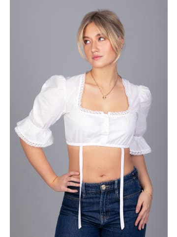 Edelnice Dirndlbluse in weiß