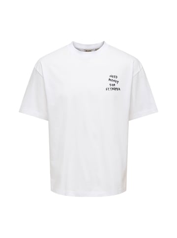 Only&Sons T-Shirt 'Money Life' in weiß