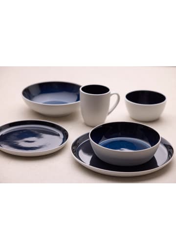 Bitz Becher Gastro in Weiss/Dunkelblau