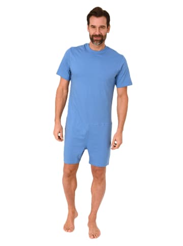 NORMANN Pflegeoverall kurzarm Reißverschluss Bein - 88543 in hellblau