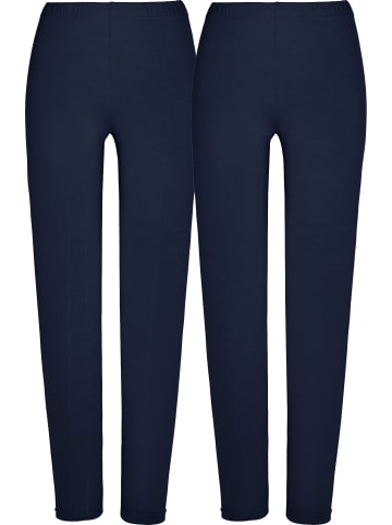 REDBEST Single-Jersey Leggings, lang 2er-Pack in marine/marine