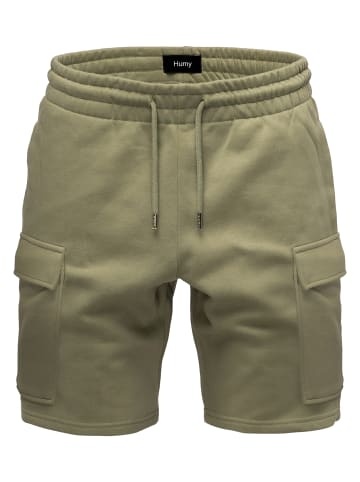 Humy Bermuda Sweat Shorts Casual Cargotaschen in Olive