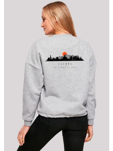 F4NT4STIC Oversize Sweatshirt Oversize Discover the World Asia in grau meliert