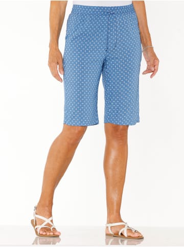 Sieh an! Bermudas in mittelblau-weiß-bedruckt