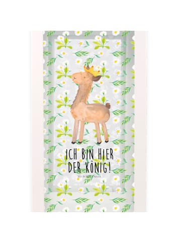 Mr. & Mrs. Panda Metall Laterne Lama König mit Spruch in Transparent