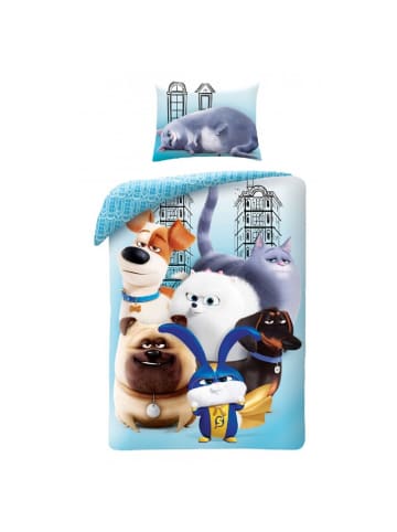 COFI 1453 Secret Life Of Pets Bettwäsche Set aus Baumwolle Bettdeckenbezug in Mehrfarbig