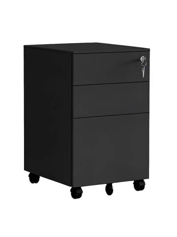 relaxdays Rollcontainer in Grau - (B)39 x (H)60 x (T)52 cm