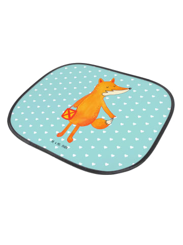 Mr. & Mrs. Panda Auto Sonnenschutz Fuchs Laterne ohne Spruch in Türkis Pastell