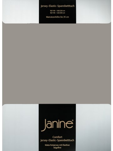 Janine Spannbetttuch Elastic Jersey in titan