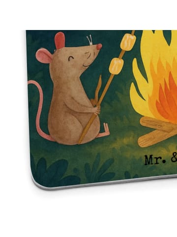 Mr. & Mrs. Panda Tischuntersetzer Pinguin Lagerfeuer Design ohne... in Weiß