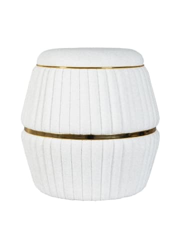 Kayoom Hocker Doric in weiß - gold