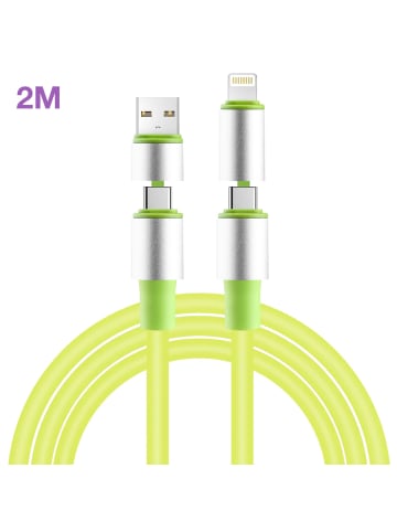 Platyne Universal-Ladekabel 4 in 1 in Grün