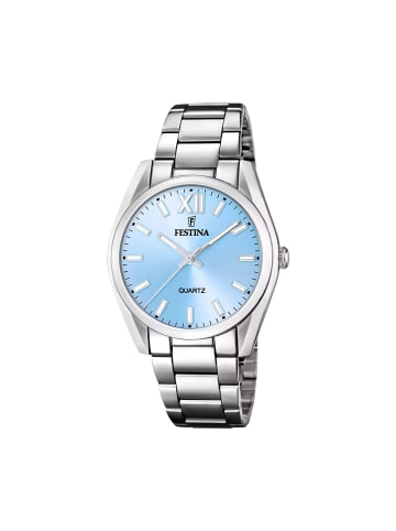 Festina Edelstahl blau Unisex Armbanduhr 37mm