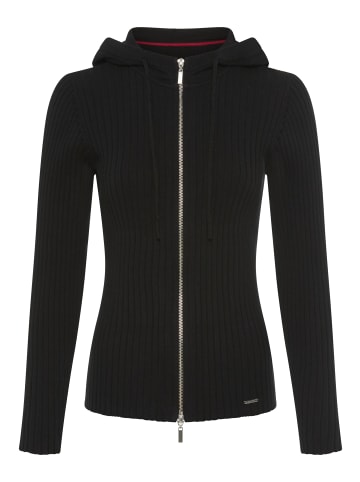 Laura Scott Kapuzenstrickjacke in schwarz