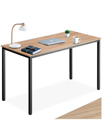 tectake Schreibtisch Vanport 120 x 60 x 75,5 cm, Industrial Holz hell, Eiche Sonoma