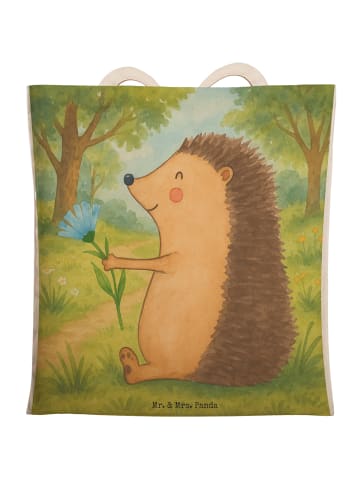 Mr. & Mrs. Panda Tüte Igel Blumen Design ohne Spruch in Weiß