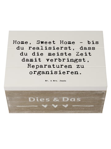 Mr. & Mrs. Panda Aufbewahrungsbox Spruch Geborgenheit im Zuhause... in Weiß