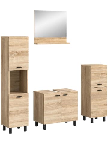 ebuy24 Badmöbelset Boston (4-teilig) Eiche 137 x 33 cm