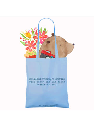 Mr. & Mrs. Panda Shopping Tasche Spruch Heilerziehungspflegerin ... in Sky Blue