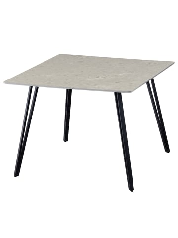 home24 Esstisch SERCHIO quadratisch in Grau