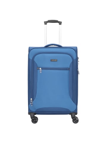 D&N Travel Line 6404 4-Rollen Trolley 68 cm in blau