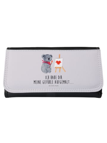 Mr. & Mrs. Panda Portemonnaie für Damen Koala Künstler mit Spruch in Grau Pastell