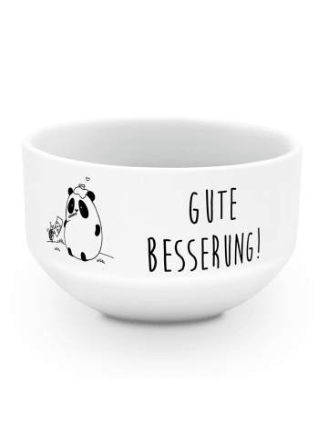 Mr. & Mrs. Panda Müslischale Panda Gute Besserung mit Spruch in Weiß