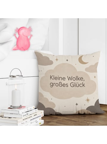 Mr. & Mrs. Panda Sofa Kissen Wolke minimalistisch Design mit Spruch in Weiß