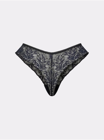 Erlich Textil  Erlich Textil Spitzen String ICONIC LACE BRAZIL STRING in schatten schwarz