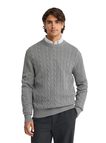 Polo Club Pullover MAN RIGBY GO CABLE U WOOL KALEB LONG SLEEVE REGULAR FIT in Graue Kraft