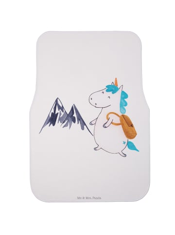 Mr. & Mrs. Panda Fußmatte Fürs Auto Einhorn Bergsteiger ohne Spruch in Weiß