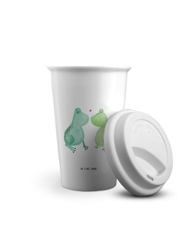 Mr. & Mrs. Panda To Go Becher Frosch Liebe ohne Spruch in Weiß