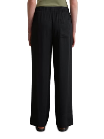 Marc O'Polo Fließende Wide Leg Pants in Schwarz