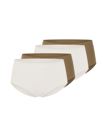 Schiesser Midi Slip Modal Essentials in Khaki / Creme