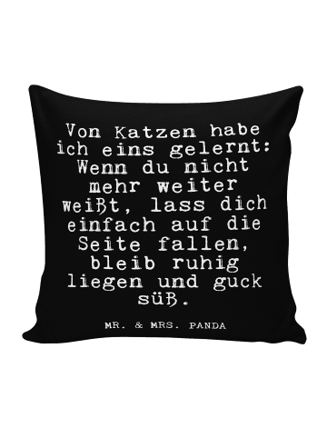 Mr. & Mrs. Panda Sitzkissen Von Katzen habe ich... mit Spruch in Schwarz