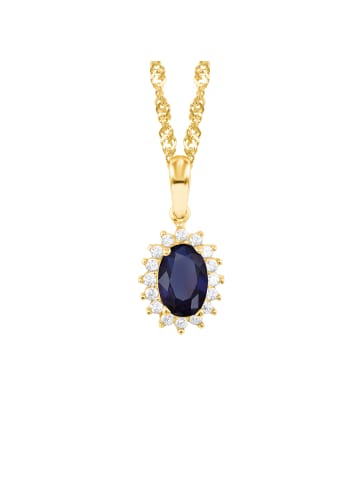 Amor Kette mit Anhänger Gold 375/9 ct in Blau