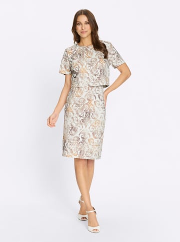 WITT WEIDEN Druck-Kleid in ecru-sesam-bedruckt