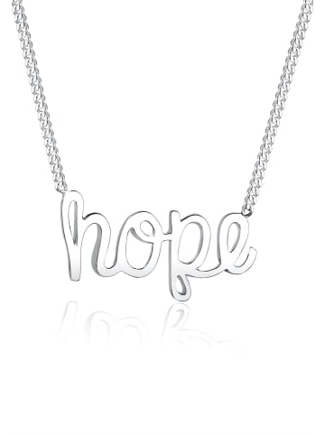 Elli Halskette 925 Sterling Silber Hope-Schriftzug in Silber