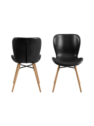 ebuy24 Esszimmerstuhl Bali Schwarz 2er Set