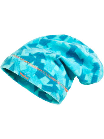 Playshoes Fleece-Beanie Pfeile Camouflage in Petrol