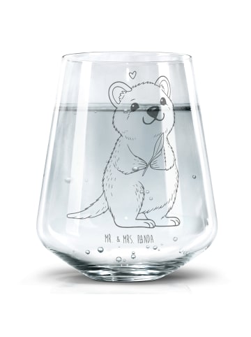 Mr. & Mrs. Panda Trinkglas Quokka Happy ohne Spruch in Transparent