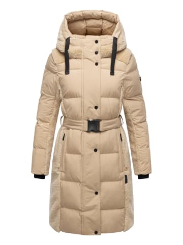 Navahoo Wintermantel Funkelteddy 14 in Beige