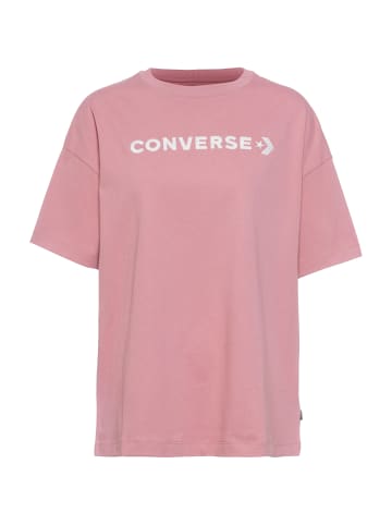 Converse T-Shirt Wordmark in pink sage