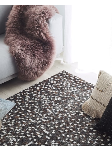 Beliani Patchwork AKKESE in Braun/Schwarz/Silber - (W) 140 x (H) 1 x (L) 200 cm