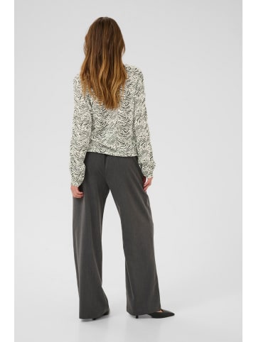 Kaffe Bluse langarm KAditte Regular fit in Black Oyster/Turtledove Animal