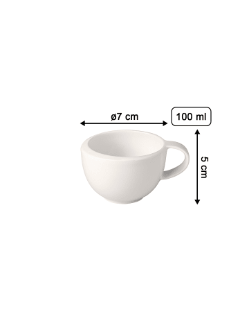 Villeroy & Boch 6er Set Mokka-/ Espressotasse NewMoon 50 ml in weiß