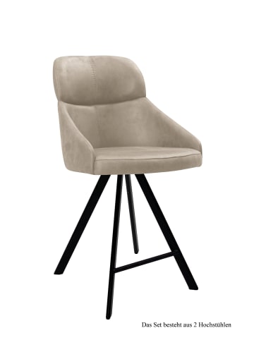 58 aufm Kessel THEKENSTUHL (2er-Set) Derzhka 52x99x63 Schwarz/Natur